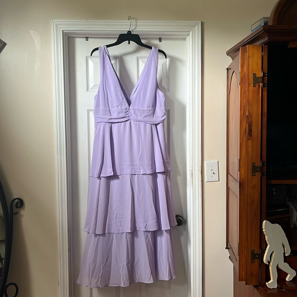 Lulu’s Lavender Tea Length Dress